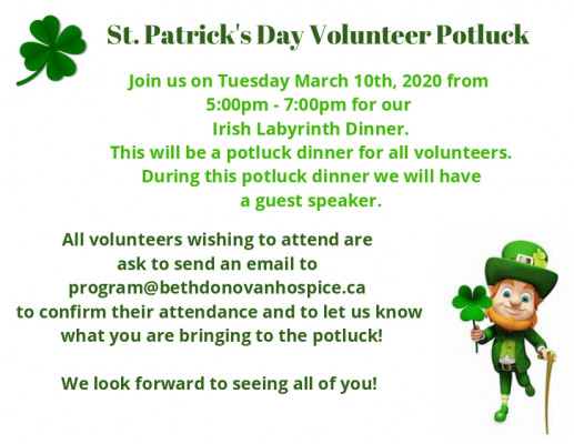 St. Patrick's Day Volunteer Potluck..jpg