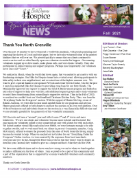 Your Community Hospice News-Fall 2021